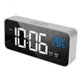 thumbnail image 1 of Adaptive LED Clock, 13 Customizable Alarms, Dual Snooze & Alarm System, Voice Controlled Light, Temperature Display, USB Charging, Battery, 1 of 5