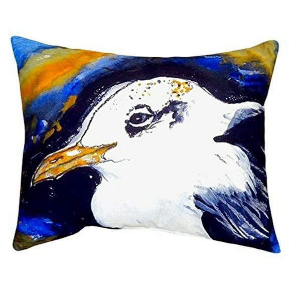 Betsy Drake Gull Portrait Left No Cord Pillow 16x20