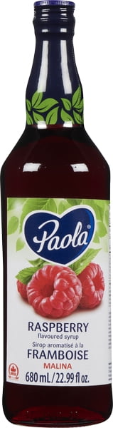 Paola Raspberry Flavored Syrup, 680 mL, PAOLA Raspberry Syrup, 680 mL