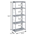 thumbnail image 5 of 4-Tier Vintage Industrial Style Bookcase with Powder Coating,Metal and Wood Bookshelf for Living Room,Bedroom & Office(Grey+Silver), 5 of 5