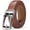 Brown, variant on Men's Comfort Genuine Leather Ratchet Dress Belt 1 1/8" Wide with Automatic Click Buckle Suit Pant Size 28"-44"