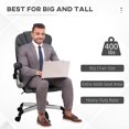 thumbnail image 4 of Vinsetto 400lb Big and Tall Office Chair with Microfibre Cloth,Flip-up Arm, 4 of 10