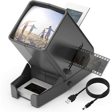 Rybozen 35mm Slide and Film Viewer, 3X Magnification Large LED Lighted Illuminated Viewing, USB Powered/Battery Operation(4AA Batteries Included)
