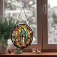 thumbnail image 5 of Our Lady of Guadalupe Faux Stained Glass Suncatcher, Virgin Mary Window Hanging Ornament Religious Home Decor, Gift For Christain Home Décor, 5 of 5