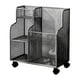 thumbnail image 5 of Estante de almacenamiento con ruedas para esterilla de yoga, organizador de suministros para mancuernas, hogar Negro, 5 of 8
