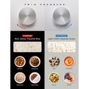 CUCKOO Twin Pressure Rice Cooker 6-Cup Uncooked / 12-Cup Cooked with Induction Heating Technology, 20 Menu Modes with Voice Guide, Versatile Rice Maker Multi-Cooker & Pressure Cooker (CRP-LHTR0609FW)