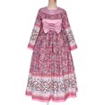 thumbnail image 3 of Jizyo Robe Maxi Abayas Musulmanes pour Filles une Pièce Manches Longues Robe de Prière Islamique Robe Kaftan Arabe Rose 120/5Y, 3 of 7