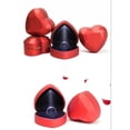 thumbnail image 4 of Caja para anillos con forma de corazón y luz para exhibir anillos y aretes. Estuche para joyas. Rojo, 4 of 9