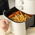 thumbnail image 4 of TopLLC Silicone Air Fryer Liners, Kitchen Gadgets 8.3 inch Square Non-Stick Reusable Baking Tray, Food Grade BPA-Free Air Fryer Pot 3D Wave Groove Design Household Oven Microwave Accessories, 4 of 9