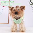 thumbnail image 2 of WILLED Dog Dress for Extra Small Dog, Dogs Dress with Rabbit Ears, Green Dog Dress Female with Checkered Lining Spring, Dog Dress with Leash Ring Summer, Dog Harness Dresses for Girl with Pocket, 2 of 7