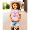 thumbnail image 3 of Birthday Girl Shirt for Toddlers & Kids Pink Western Cowgirl Floral Boots Party Tee Pink Shirt Youth Large, 3 of 8