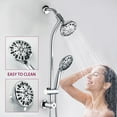 thumbnail image 3 of PROOX Drill-Free 5" Rain Shower Handheld Showerhead Combo Stainless Steel Slide Bar(Valve Included), 3 of 8