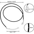 thumbnail image 2 of Collar de Poliéster Brillar Negro con Cadena y Cierre de Mosquetón 42,5 cm Paquete de 25 Electrónica, 2 of 5