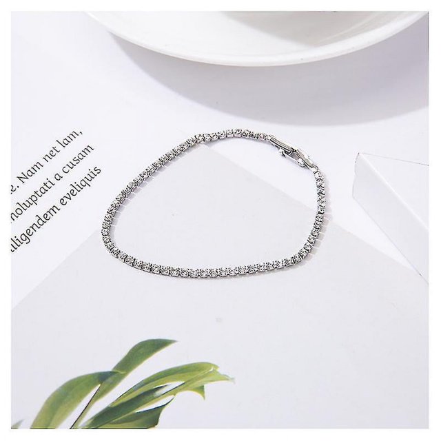Cadena de garra de diamante desnudo, pulsera de una sola fila hueca con tira desnuda