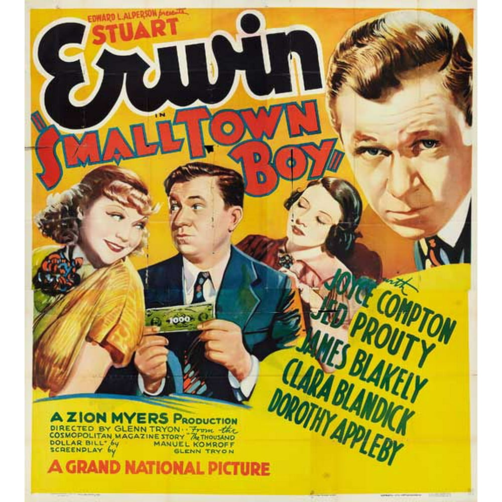 Small Town Boy movie POSTER (Style A) (30" x 30") (1937) Walmart