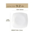 thumbnail image 6 of MALACASA, Series Julia, 6-Piece Porcelain Dinner Plate, Ivory White Dinner Set, Square 9.5", 6 of 8