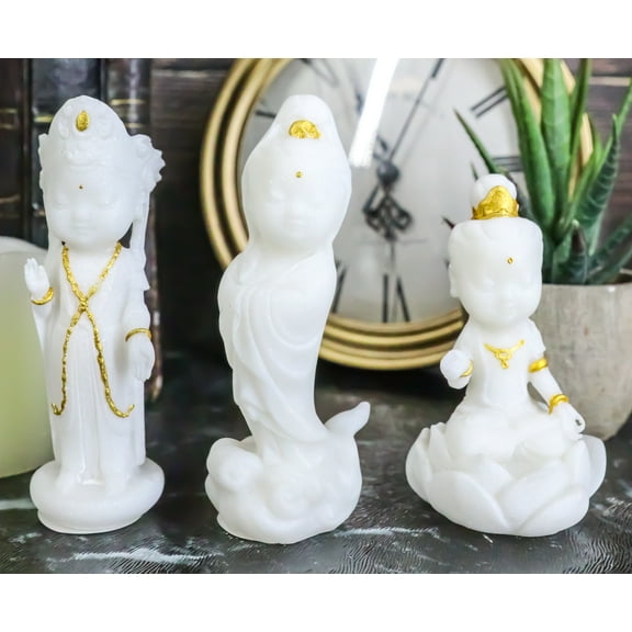 Kuan Yin Amitabha Seated And Standing Buddhas Feng Shui Zen Vastu Mini Figurines