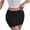 Black, variant on Qiopertar Women's Summer Casual Solid Color Elastic Waist Short Skirt Pencil Skirt with Pockets Fashion Comfy Stretchy Mini Skirt, Navy M