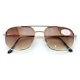 thumbnail image 3 of Sunglasses BiFocal Metal Aviator Reading Glasses - Spring Hinge Square Large Lens Reader Bi-Focal Outdoor Driving, 3 of 4