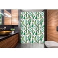thumbnail image 2 of Green Stall Shower Curtain, Mexican Texas Cactus Plants Spikes Cartoon Like Artistic Print, Fabric Bathroom Set with Hooks, 54W X 78L Inches, White Pale Pink and Lime Green, by Ambesonne, 2 of 4