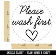 thumbnail image 2 of Please Wash First Egg Chicken Rubber Stamp - Small 3/4 Inch, 2 of 7