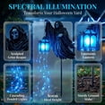 thumbnail image 5 of Halloween Soul Harvester Animated Garden Light, Solar Halloween Grim Reaper Stake Light with Flowing Blue LED, Scary Halloween Outdoor Decorations for Yard Garden Porch Pathway Decor(3D), 5 of 6