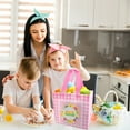 thumbnail image 3 of Easter Gift Bags with Handle Easter Party Supplies Reusable Tote Bags Easter Decoration for Holiday Spring 18 Pcs 8.27 × 5.9 × 7.87 in, 3 of 7