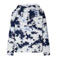 thumbnail image 5 of thefmos Women's Hooded Drawstring Tie Dye Sweatshirt with Kangaroo Pocket Casual Long Sleeve Pullover Fashion Fall Winter Outfit, Black L, 5 of 7