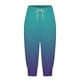 thumbnail image 4 of Pantalones capri casuales de mujer con estampado degradado y cintura alta - Algodón y poliéster, pantalones de chándal con cordón, tallas S-XXL, adecuados para la oficina, fiestas y vacaciones, 4 of 5