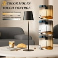 thumbnail image 6 of Bedside Lamps,Touch Lamp,Cordless Lamp,Rechargeable Lamp,Cordless Table Lamp Rechargeable Black - KK 2 Pack 5000mAH Battery Operated Lamp for Counter(Black 15in)Clearance from ANMUYUM, 6 of 9