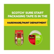 Scotch Sure Start Packaging Tape, Clear, 1.88 in x 54.6 yds, 8 Rolls