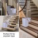 thumbnail image 5 of KAIYANG Cestas para escaleras Cesta para escaleras con asas Organizador plegable para escaleras para alfombras y madera Gris, 5 of 5