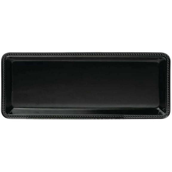 Elite Global Solutions M1562-B Black Melamine Serving Tray 15"L x 6"W x 2"H