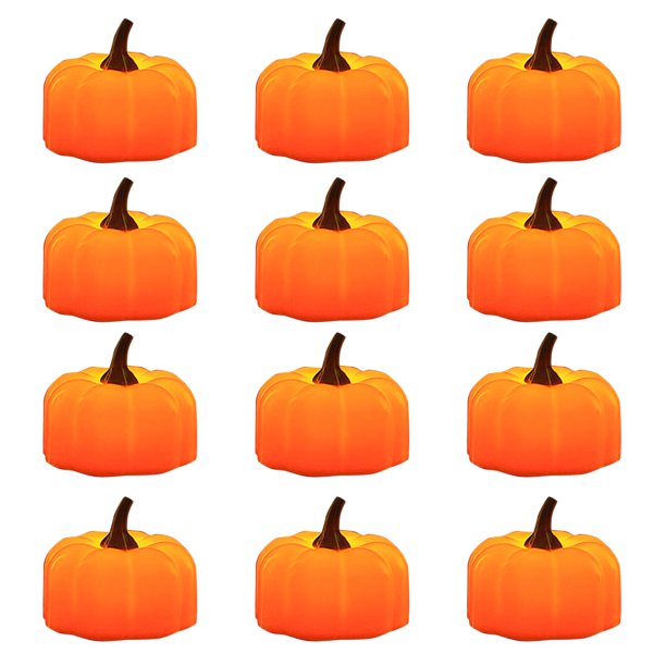 Decoración de Halloween Decoraciones de Halloween Paquete de 12 Decoración de Halloween Atmósfera de Fiesta Luces de Velas electrónicas LED Luminosas simuladas(Buy 2 Get 1 Free)