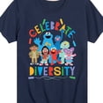 thumbnail image 3 of Sesame Street - Celebrate Diversity Crayons - Toddler and Youth Short Sleeve Graphic T-Shirt, 3 of 5