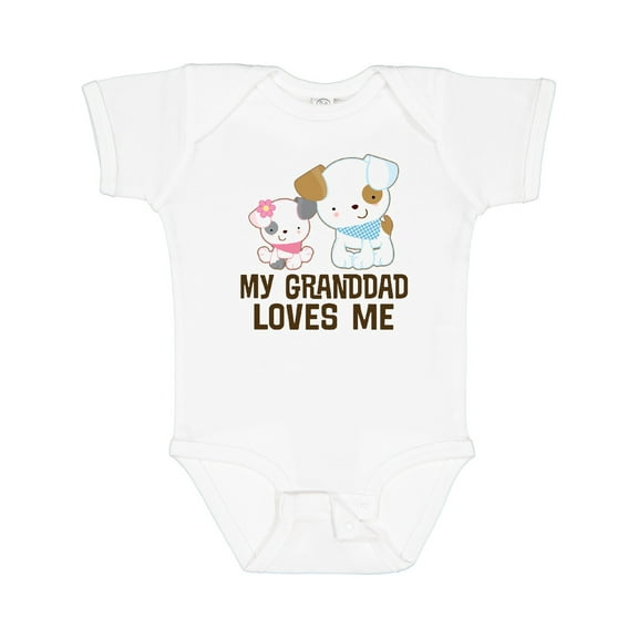 Inktastic My Granddad Loves Me Granddaughter Girls Girls Baby Bodysuit