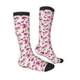 thumbnail image 3 of Daiia Sports Socks Lilies Flowers Printed Novelty Crew Socks for Men Women Knee High Socks Cotton Socks Soft & Breathable Support Unisex Socks, 3 of 9