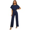 thumbnail image 4 of Womens Jumpsuit Casual Wide Legs Ladies Evening Party Long Playsuit, 4 of 5