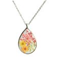 thumbnail image 2 of Collier en Résine de Fleur Séchée SIEASY, Collier Pendentif en Dentelle Queen Annes Orange Naturelle, 2 of 2