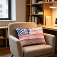 thumbnail image 4 of Fuebueo Patriotic 4th of July Decorations for Home, American Flag Throw Pillow, Woven Americana Decor for Couch and Sofa, Stars and Stripes Cushion, Gift for Mom and Grandma, 4 of 11