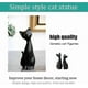 thumbnail image 3 of Black Cat Statue, Home Decor Mini Cat Figurines, Room Decor Matt Ceramic Small Cat Figurine, Give Cat Figurines For Cat, 3 of 5