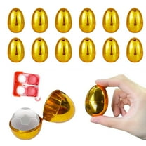 Up to 65% off Easter Ornaments Golden Eggs Plastic Easter Eggs Fillable Surprise Empty Eggs For Easter Eggs Game Eggs Toddler Toy Basket Stuffers Toys Filling Treats