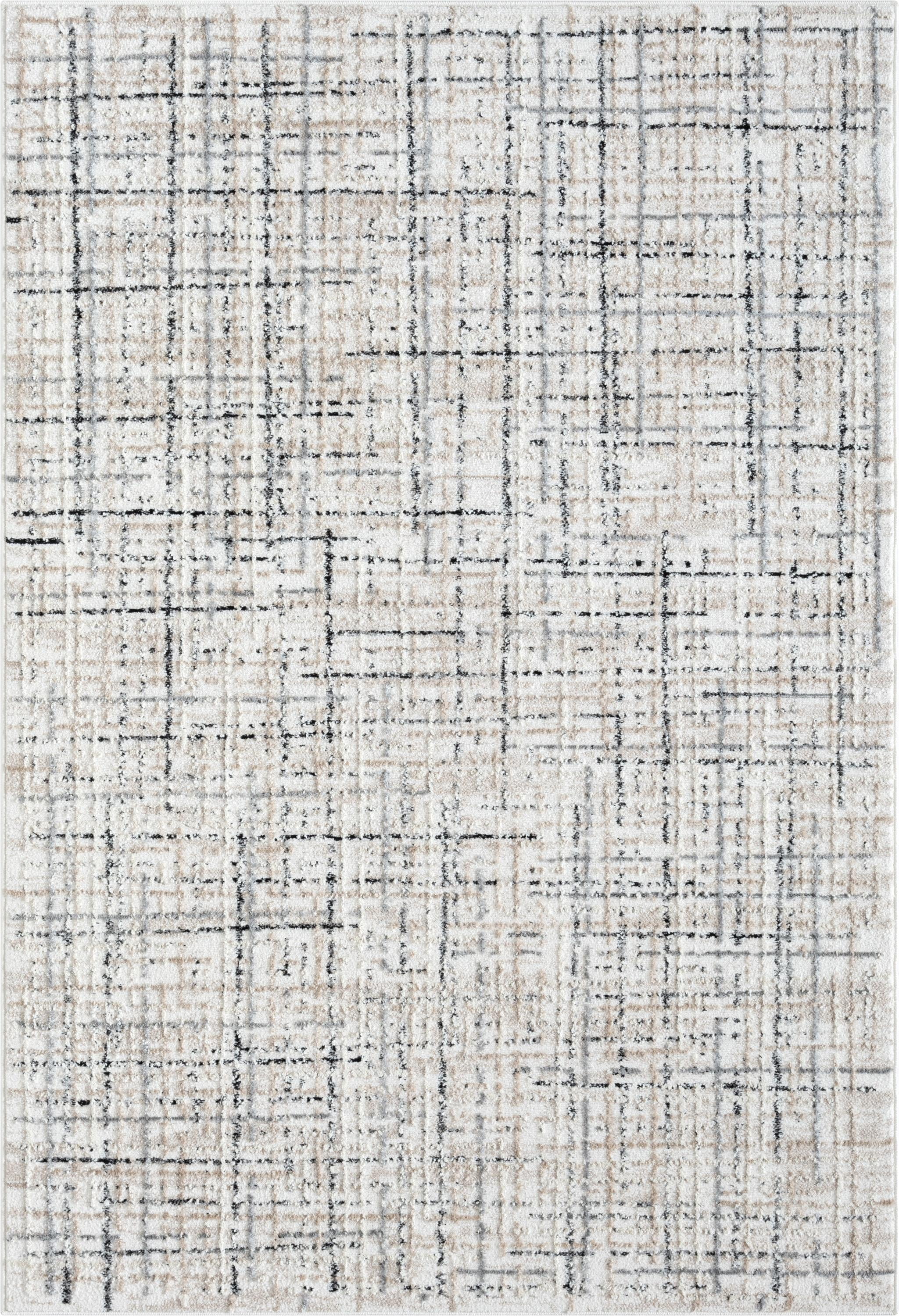 Abani Viva Collection Area Rug Mid Century Modern Bedroom Living Room Decor Floor Rug 8 x 10 Gray