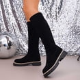 thumbnail image 6 of Women's Knee High Boots Fashion Stretch Slim Fit Round Toe Platform Comfortable Stylish Footwear, 6 of 9