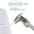thumbnail image 3 of 200 Yards Length 1/6 1/4 Inch Width Braided Elastic Band White Elastic Cord for Sewing Crafts DIY, Mask, Bedspread, Cuff, 3 of 4