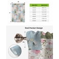 thumbnail image 6 of Vintage Botanical Tie Up Curtains for Window, Blue Green Pink Floral Retro Thermal Insulted Balloon Shade Adjustable Rod Pocket Curtains Valance Panels for Kitchen Bathroom Café 52 x 63, 6 of 7