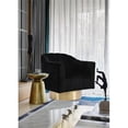 thumbnail image 3 of Meridian Furniture Farrah Black Velvet Swivel Accent Chair, 3 of 11