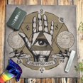 thumbnail image 2 of Juego de mesa de tela de Altar, adivinación, brujería, astrología, oráculo pagano, tapete de cartas, ocho ojos que ven todo, mantel de Tarot qym unisex, 2 of 2