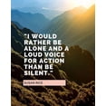 thumbnail image 2 of ArtsyQuotes 20x24 Black Ornate Wood Framed with Double Matting Museum Art Print Titled - Susan Rice Quote: Loud Voice for Action, 2 of 4