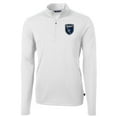 thumbnail image 2 of Men's-Cutter & Buck  White San Jose Earthquakes Big & Tall Virtue Eco Pique Recycled Quarter-Zip Top, 2 of 3